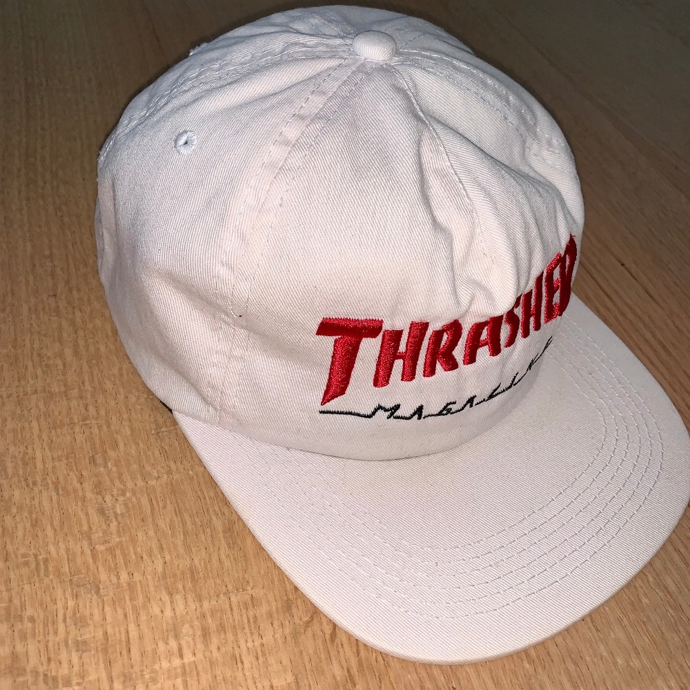 Thrasher white Snapback, Lightly Used